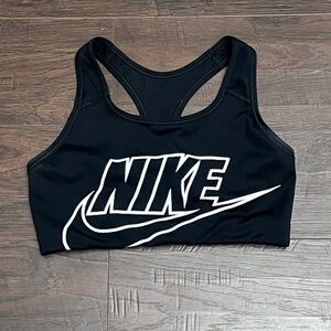 Nike Black Dri-FIT Sports Bra with Subtle Logo